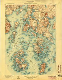 1905 Map of Penobscot Bay, Hancock County, ME — High-Res | Pastmaps